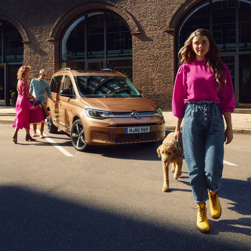 Le Caddy Volkswagen comme véhicule familial.