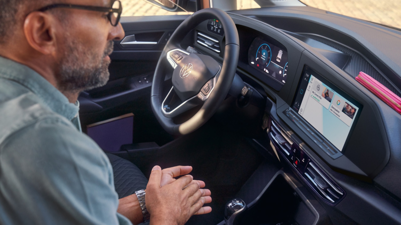 Aggiornamenti disponibili nel Digital Cockpit del VW Caddy.