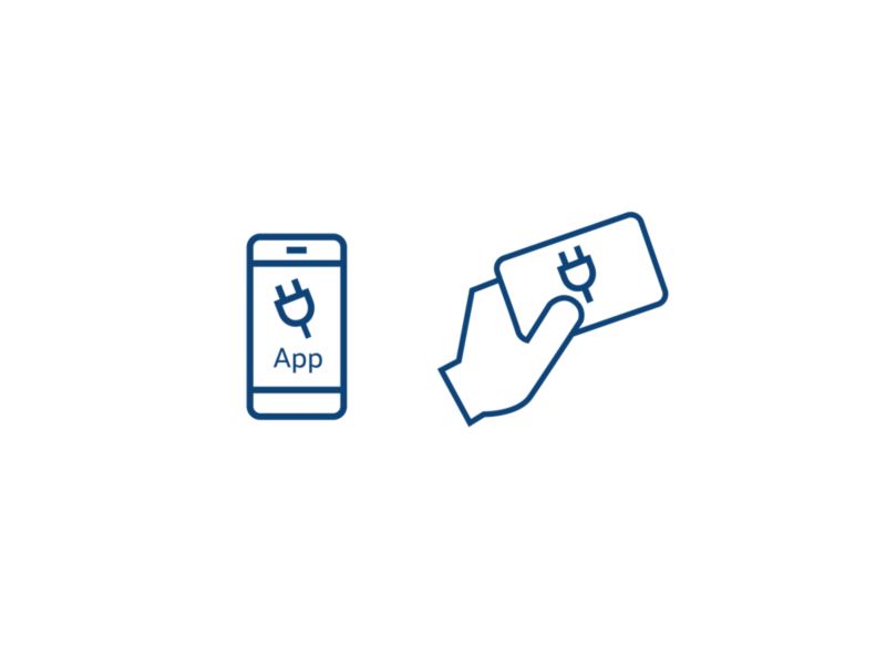 Icon for the payment methods app, charge card or NFC communication