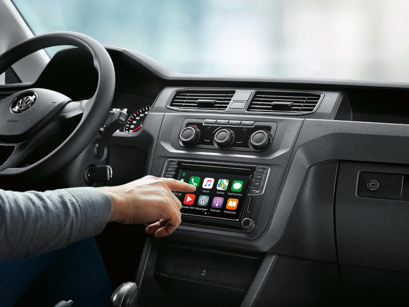 Detalle pantalla frontal interior Volkswagen