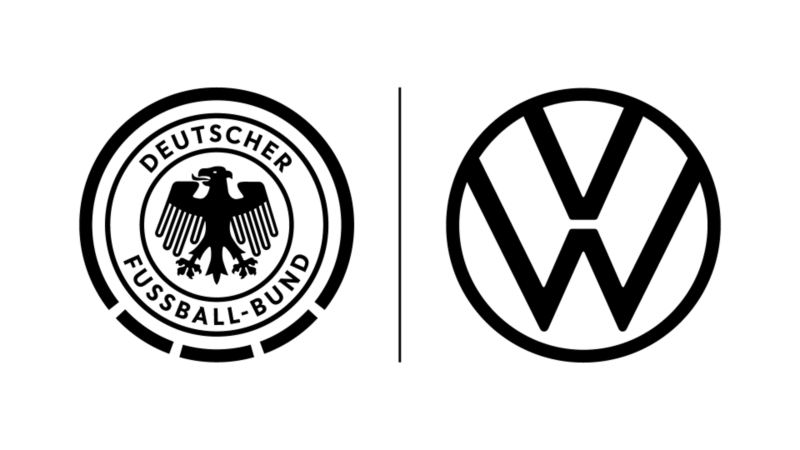 Logos vom DFB und VW