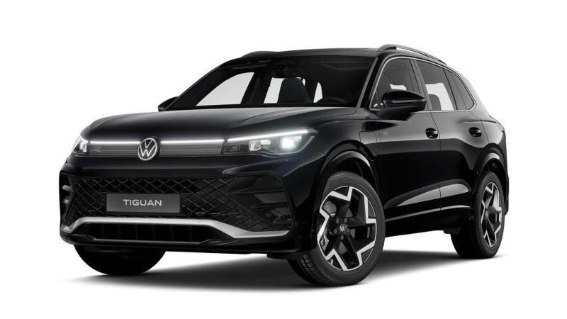 Visuel 3/4 avant du Tiguan eHybrid.