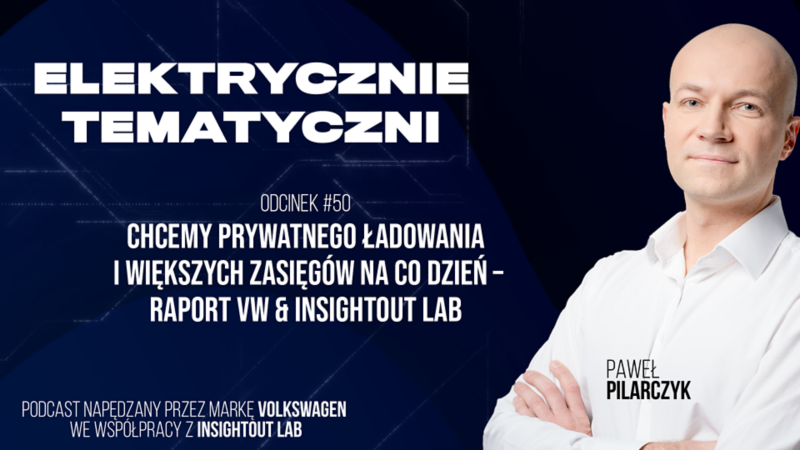 Zdjęcie mężczyzny przy tytule podcastu "Elektrycznie Tematyczni".