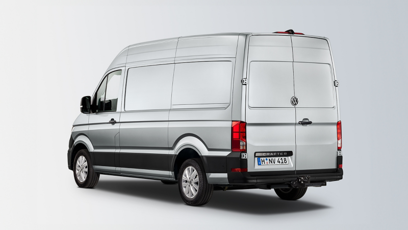 Den nye VW Crafter bag fra.