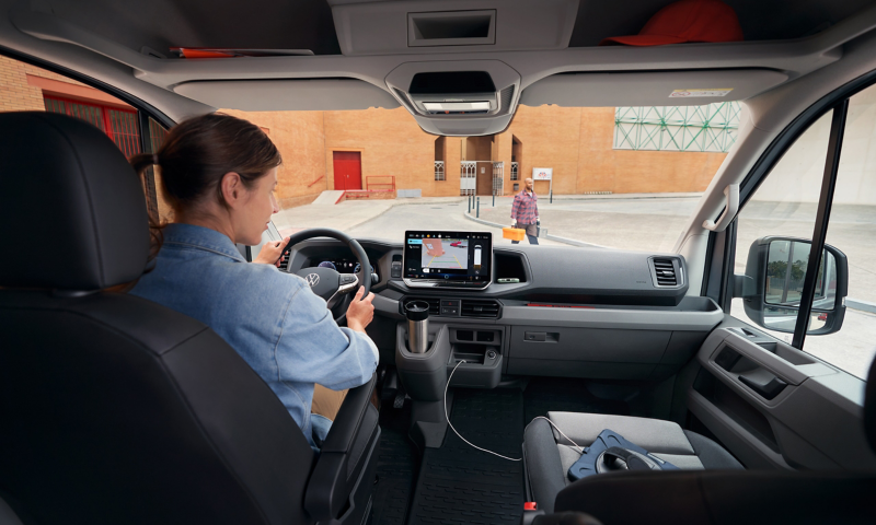 Dashboard van de VW Crafter.