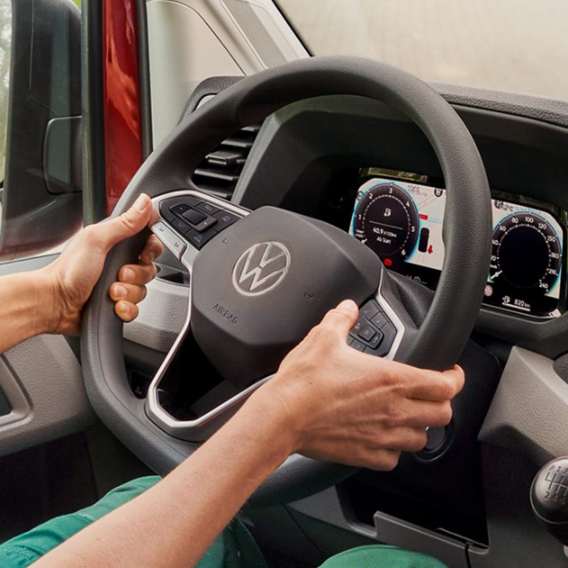 Multifunktionsratten i en VW Crafter.