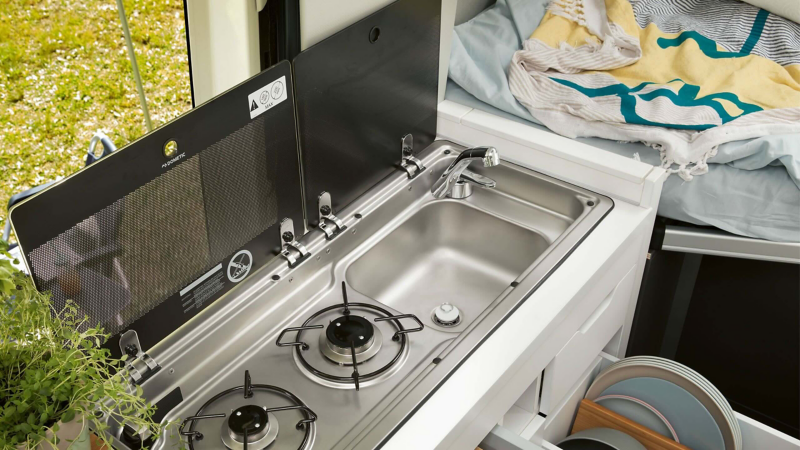 Washbasin in the VW California.