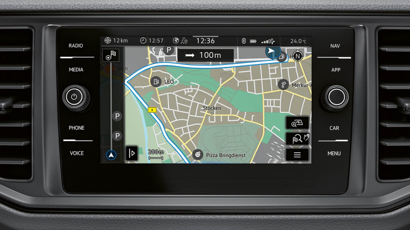 vw crafter varebil navigasjonssystem