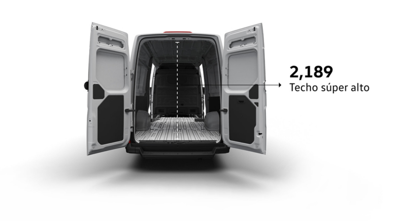 Diagrama del Nuevo Crafter Cargo Van altura interior techo súper alto