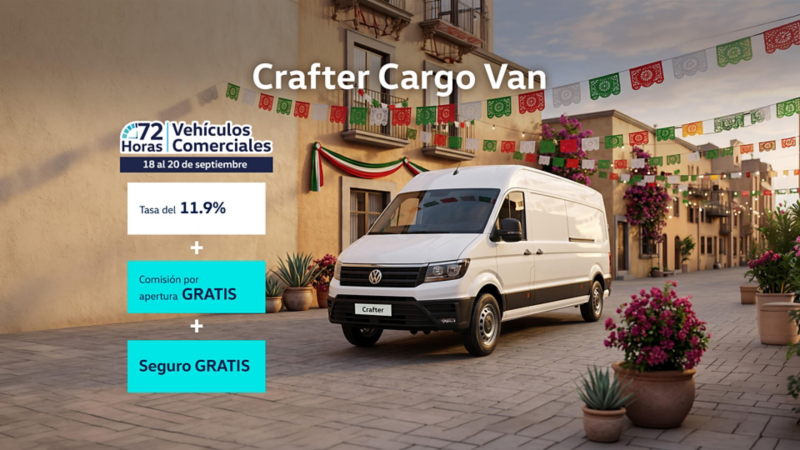 Adquiere una camioneta de trabajo Volkswagen Crafter a precio promocional