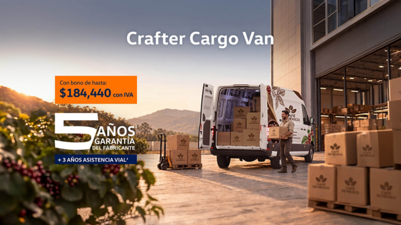 Adquiere una camioneta de trabajo para tu negocio, con Volkswagen Crafter a precio promocional
