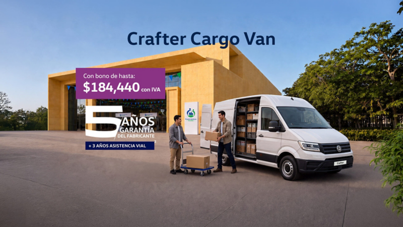 Adquiere una camioneta de trabajo Volkswagen Crafter a precio promocional