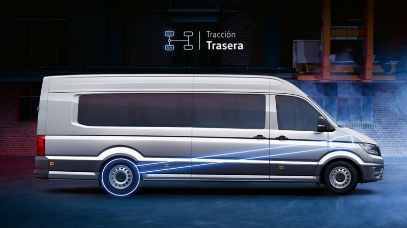 Camioneta VW tipo van de Pasajeros con tracción trasera