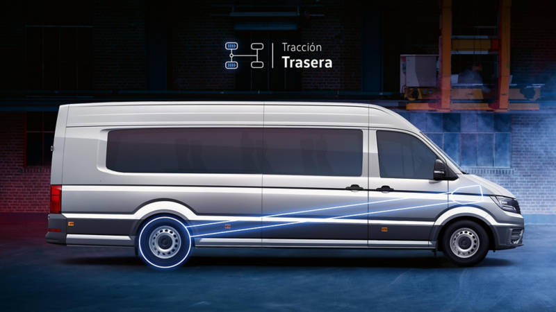 Camioneta VW tipo van de Pasajeros con tracción trasera