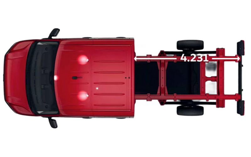 Crafter Podwozie z podwójną kabiną L4