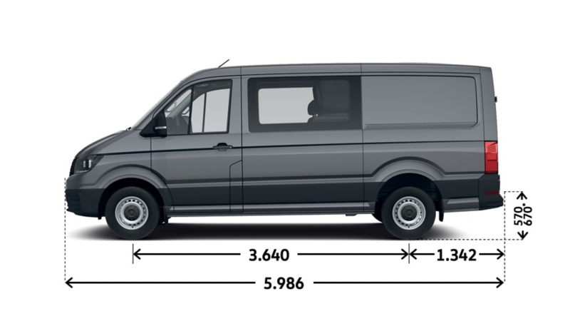 VW Crafter Twin Cabin L3H2 längd