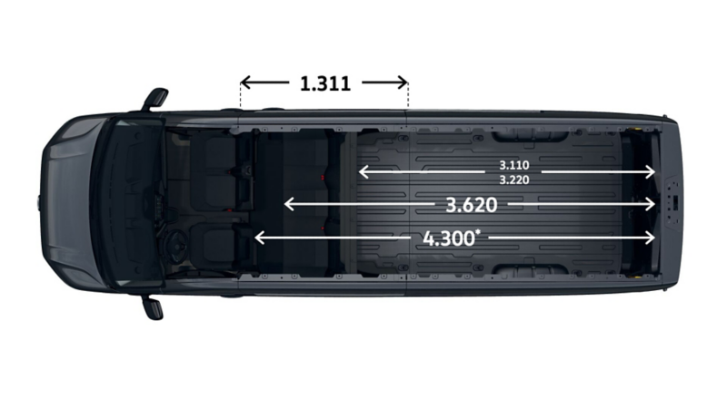 VW Crafter Twin Cabin L4H3 lastutrymme