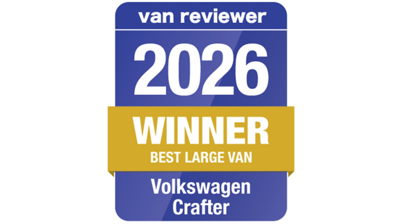 Crafter award 2026 winner best large van logo.