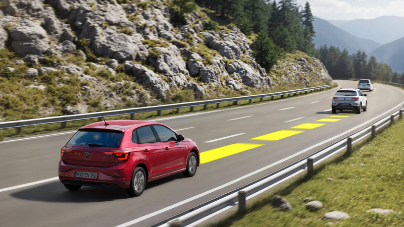 An image displaying how the Adaptive Cruise Control works