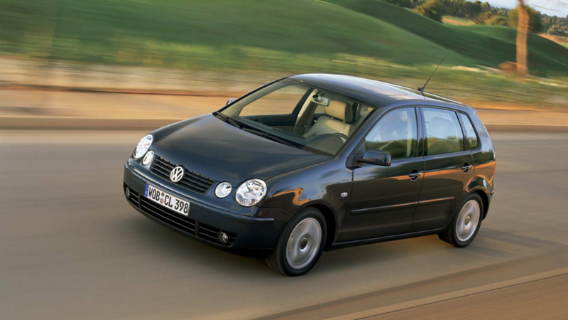 Cuarta generación de Volkswagen Polo en color negro. 