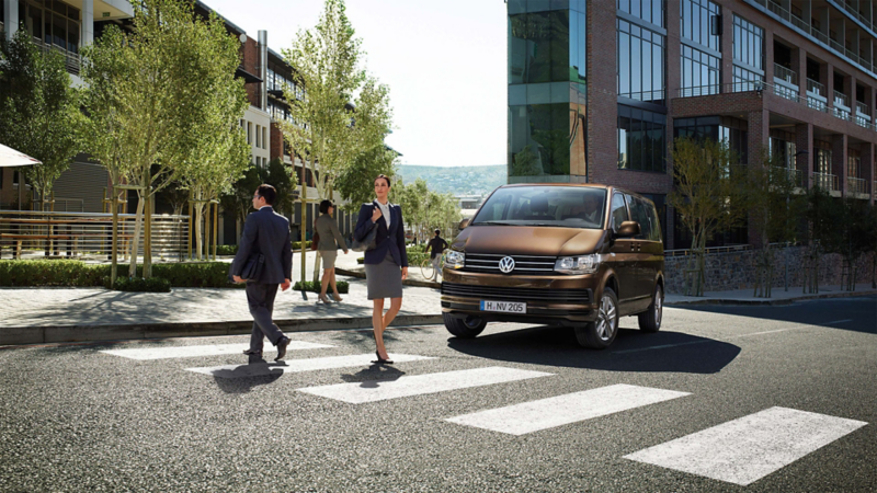 vw caravelle zebra crossing street