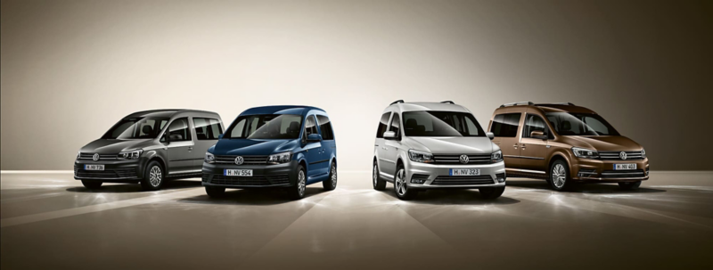 Różne wersje samochodu VW Caddy