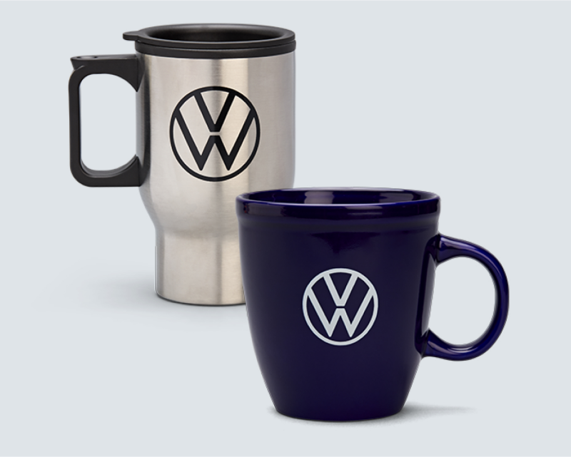 VW branded drinkware.