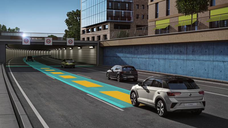 A demo of road assist in the 2022 T-Roc