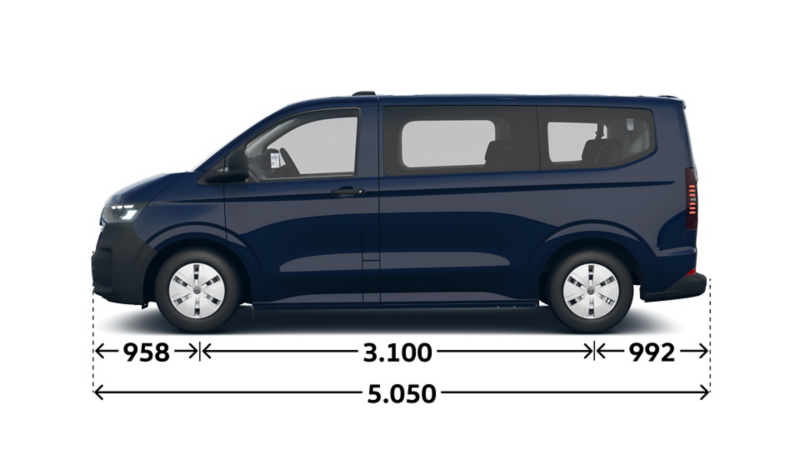 e-Caravelle kurzer Radstand Seite