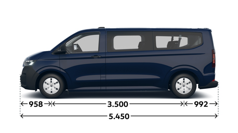 e-Caravelle langer Radstand Seite