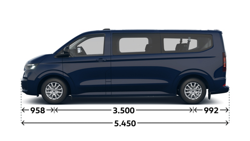 e-Caravelle Life langer Radstand Seite