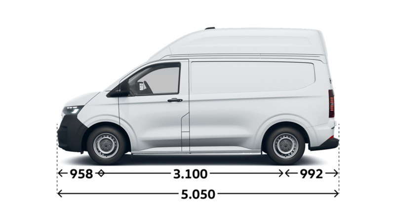 e-Transporter Kastenwagen Hochdach kurzer Radstand Seite