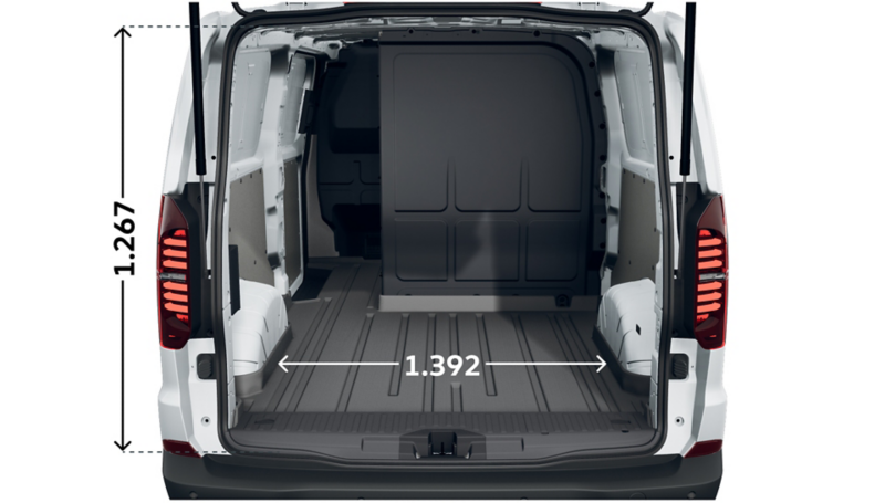 e-Transporter Kastenwagen L-Trennwand langer Radstand hinten