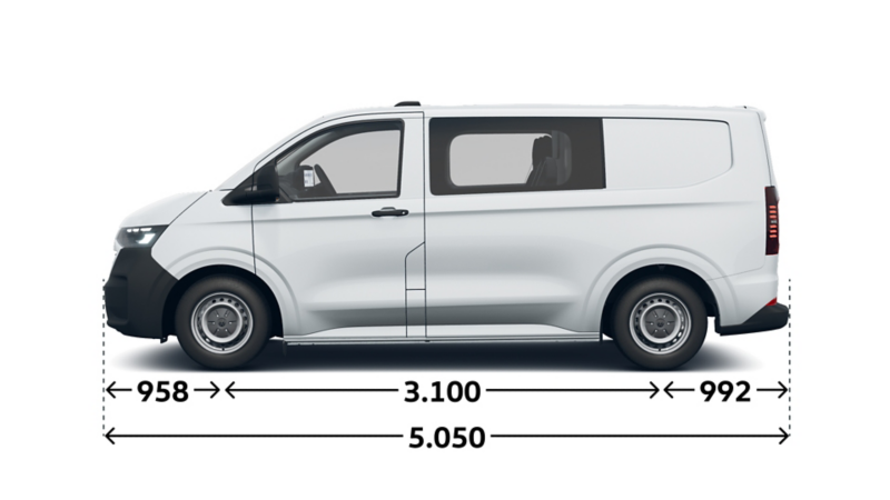 e-Transporter Kastenwagen Plus kurzer Radstand Seite