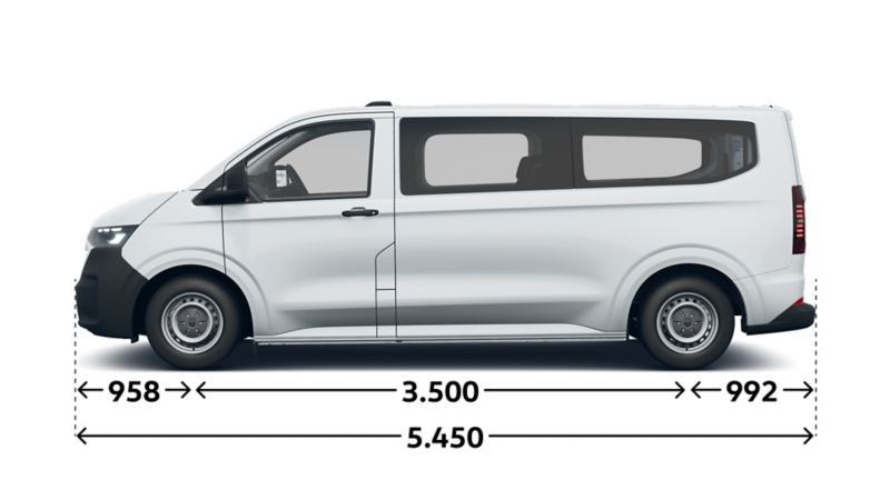 e-Transporter Kombi langer Radstand Seite