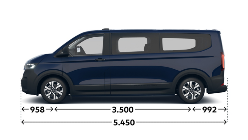 e-Transporter Kombi PanAmericana langer Radstand Seite