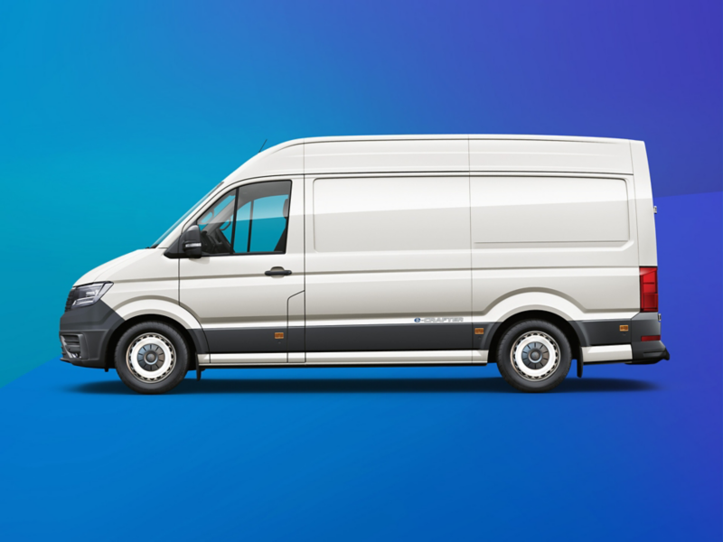Primer van comercial 100% eléctrica en México, Volkswagen eCrafter color blanco