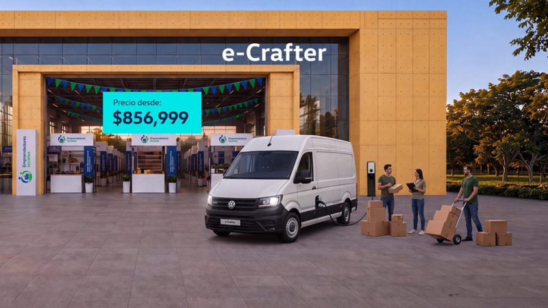 Adquiere un camioneta de trabajo tipo Van eléctrica Volkswagen e-Crafter