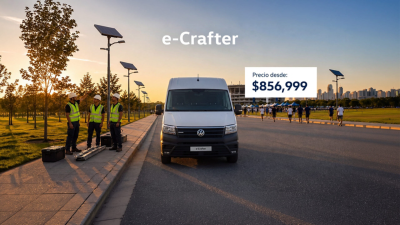 Adquiere un camioneta de trabajo tipo Van eléctrica Volkswagen e-Crafter