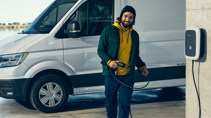 Volkswagen e-Crafter på laddning