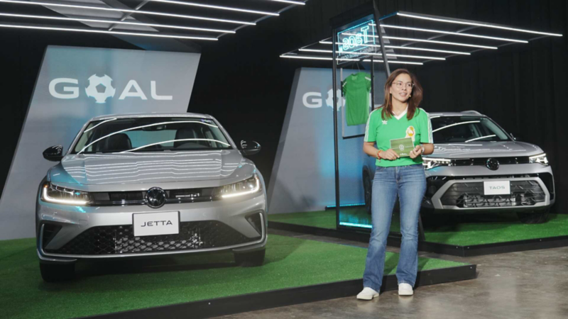 Claudia Martínez, Gerente de Producto, Precio y Planeación de Volkswagen en evento de lanzamiento de GOAL.