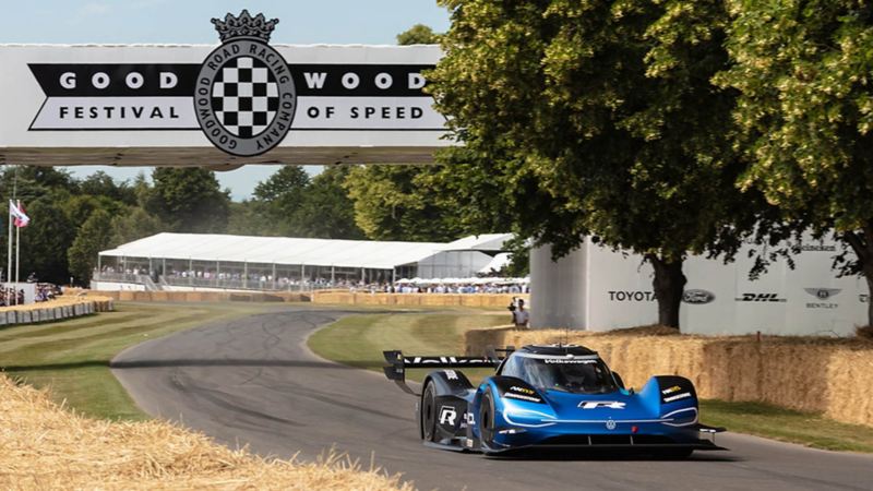 The Volkswagen ID.R at the Goodwood Festival of Speed