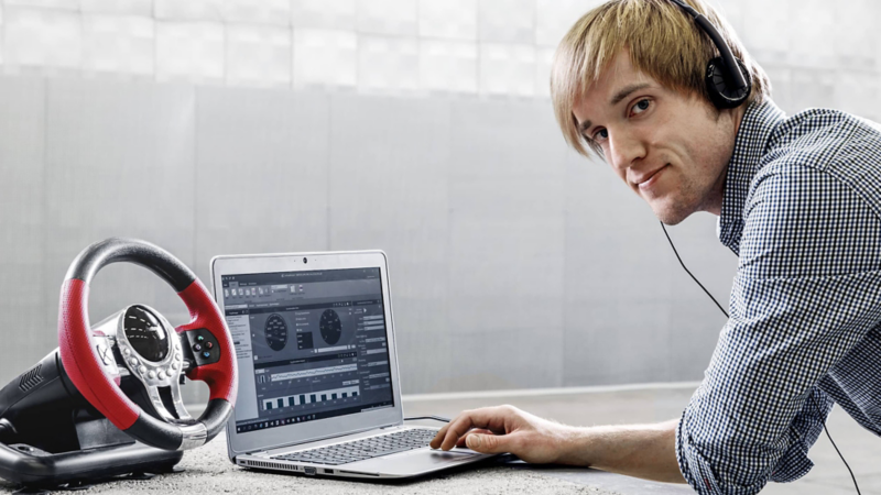 Volkswagen sound applicator Michael Wehrmann at work