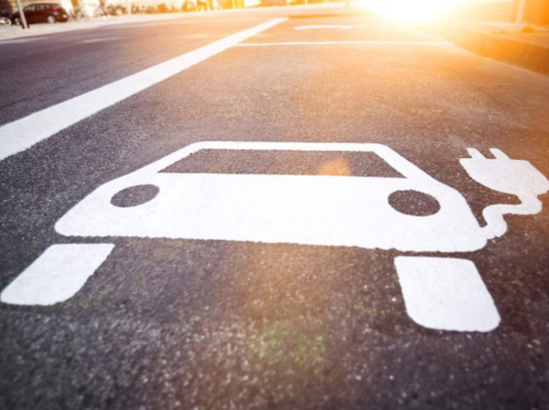 a car painted on a road