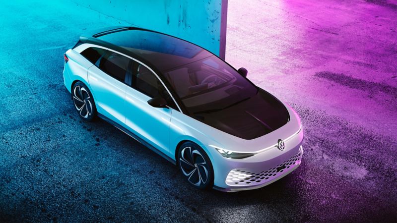 The exterior of the Volkswagen ID. SPACE VIZZION