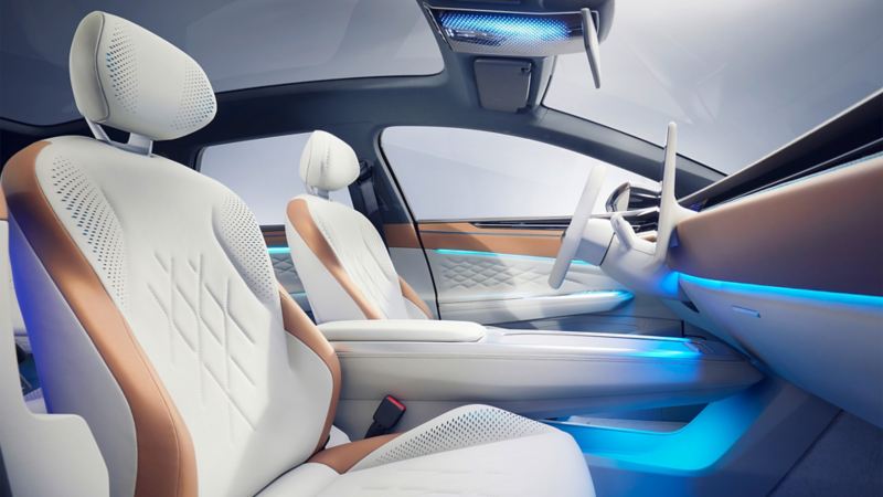The interior of the Volkswagen ID. SPACE VIZZION