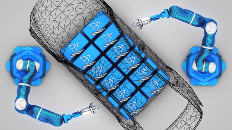 Illustration of multiple batteries within a car