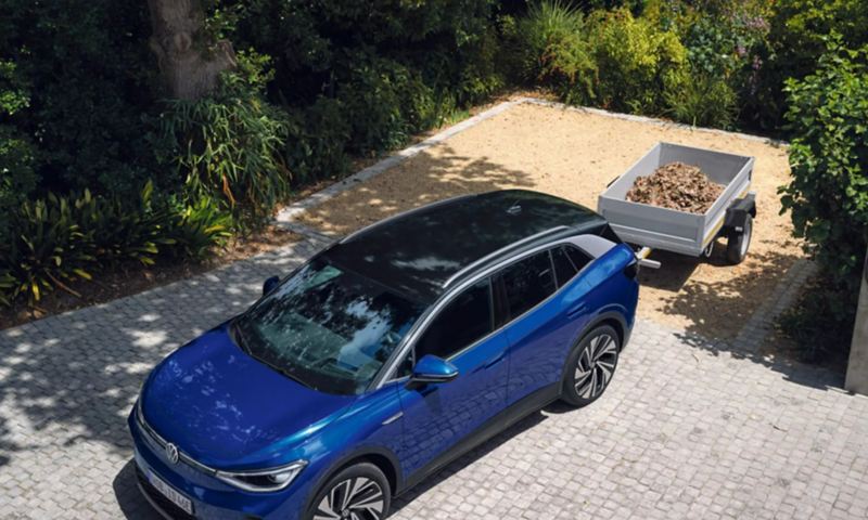 VW ID.4 electric car towing