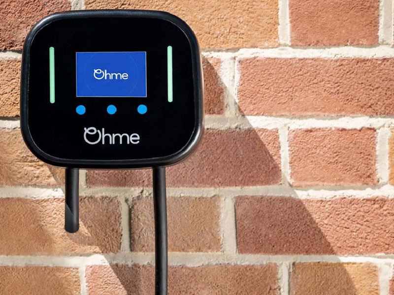 an ohme branded home charger