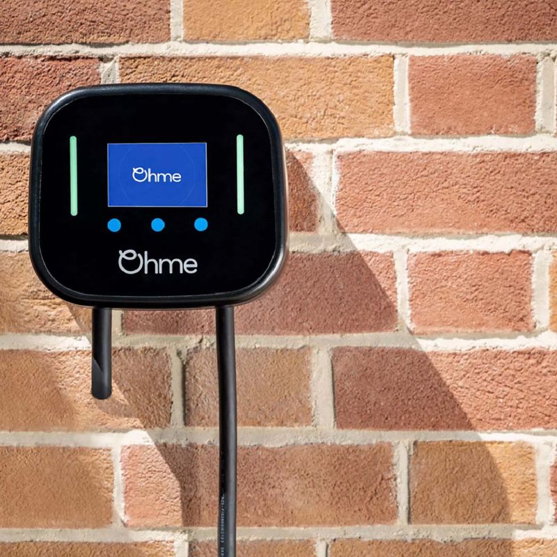 an ohme branded home charger